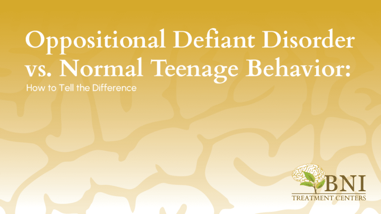 oppositional defiant disorder vs normal teenage behavior bni treatment centers